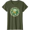 imageStar Wars St Patricks Day Grogu The Lucky Force TShirtOlive Green