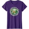 imageStar Wars St Patricks Day Grogu The Lucky Force TShirtPurple