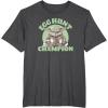 imageStar Wars The Mandalorian Grogu Easter Egg Hunt Champion TShirtDark Heather Grey