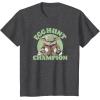 imageStar Wars The Mandalorian Grogu Easter Egg Hunt Champion TShirtDark Heather Grey