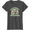 imageStar Wars The Mandalorian Grogu Easter Egg Hunt Champion TShirtDark Heather Grey