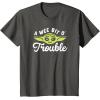 imageStar Wars The Mandalorian St Patricks Day Grogu Trouble TShirtAsphalt Grey