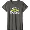 imageStar Wars The Mandalorian St Patricks Day Grogu Trouble TShirtAsphalt Grey