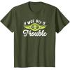 imageStar Wars The Mandalorian St Patricks Day Grogu Trouble TShirtOlive Green