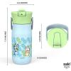 imageZak Designs Harmony Star Wars The Mandalorian Kid Water Bottle for Travel or At Home 14oz Recycled Stainless Steel is LeakProof When Closed and Vacuum Insulated Baby Yoda GroguBluey Bluey  Bingo  Muffin