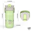 imageZak Designs Harmony Star Wars The Mandalorian Kid Water Bottle for Travel or At Home 14oz Recycled Stainless Steel is LeakProof When Closed and Vacuum Insulated Baby Yoda GroguBaby Yoda Grogu