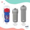 imageZak Designs Harmony Star Wars The Mandalorian Kid Water Bottle for Travel or At Home 14oz Recycled Stainless Steel is LeakProof When Closed and Vacuum Insulated Baby Yoda GroguSonic the Hedgehog