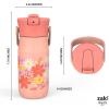 imageZak Designs Harmony Star Wars The Mandalorian Kid Water Bottle for Travel or At Home 14oz Recycled Stainless Steel is LeakProof When Closed and Vacuum Insulated Baby Yoda GroguFlower