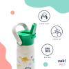 imageZak Designs Harmony Star Wars The Mandalorian Kid Water Bottle for Travel or At Home 14oz Recycled Stainless Steel is LeakProof When Closed and Vacuum Insulated Baby Yoda GroguCar