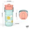imageZak Designs Harmony Star Wars The Mandalorian Kid Water Bottle for Travel or At Home 14oz Recycled Stainless Steel is LeakProof When Closed and Vacuum Insulated Baby Yoda GroguHappy Day