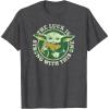 imageStar Wars St Patricks Day Grogu The Lucky Force TShirtDark Heather Grey