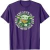 imageStar Wars St Patricks Day Grogu The Lucky Force TShirtPurple