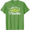 imageStar Wars The Mandalorian St Patricks Day Grogu Trouble TShirtGrass Green