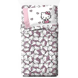 imageJay Franco Star Wars Comic Book Full Size Sheet Set  Super Soft 4 Piece Bedding Set  Kids Microfiber Sheets Includes Reversible Pillow CoversMulti  Hello Kitty