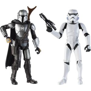 imageSTAR WARS Galaxy of Adventures The Mandalorian 5InchScale Figure 2 Pack with Fun Blaster Accessories Toys for Kids Ages 4 and Up Amazon Exclusive