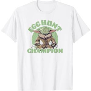 imageStar Wars The Mandalorian Grogu Easter Egg Hunt Champion TShirtWhite