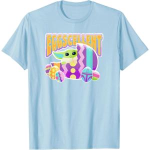 imageStar Wars The Mandalorian Grogu Easter Eggscellent TShirtBaby Blue