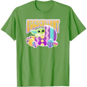 imageStar Wars The Mandalorian Grogu Easter Eggscellent TShirtGrass Green
