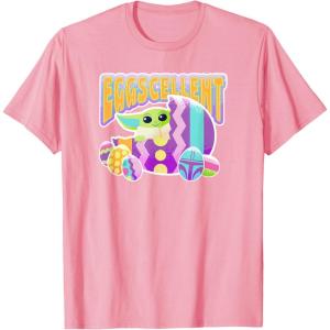 imageStar Wars The Mandalorian Grogu Easter Eggscellent TShirtPink
