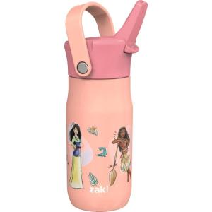 imageZak Designs Harmony Star Wars The Mandalorian Kid Water Bottle for Travel or At Home 14oz Recycled Stainless Steel is LeakProof When Closed and Vacuum Insulated Baby Yoda GroguDisney Princess Ariel  Mulan  Moana  Cinderella