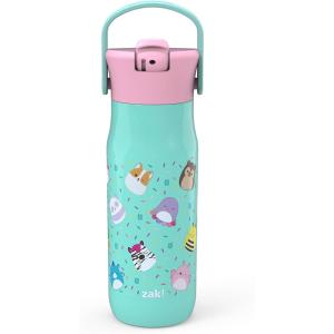 imageZak Designs Harmony Star Wars The Mandalorian Kid Water Bottle for Travel or At Home 14oz Recycled Stainless Steel is LeakProof When Closed and Vacuum Insulated Baby Yoda GroguSquishmallows