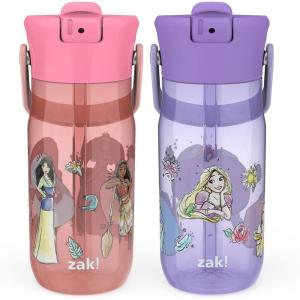 imageZak Designs Harmony Star Wars The Mandalorian Kid Water Bottle for Travel or At Home 14oz Recycled Stainless Steel is LeakProof When Closed and Vacuum Insulated Baby Yoda GroguDisney Princess