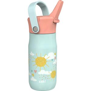 imageZak Designs Harmony Star Wars The Mandalorian Kid Water Bottle for Travel or At Home 14oz Recycled Stainless Steel is LeakProof When Closed and Vacuum Insulated Baby Yoda GroguHappy Day
