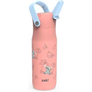 imageZak Designs Harmony Star Wars The Mandalorian Kid Water Bottle for Travel or At Home 14oz Recycled Stainless Steel is LeakProof When Closed and Vacuum Insulated Baby Yoda GroguDisneys Stitch