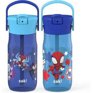 imageZak Designs Harmony Star Wars The Mandalorian Kid Water Bottle for Travel or At Home 14oz Recycled Stainless Steel is LeakProof When Closed and Vacuum Insulated Baby Yoda GroguMarvel Spidey and His Amazing Friends