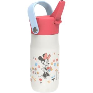 imageZak Designs Harmony Star Wars The Mandalorian Kid Water Bottle for Travel or At Home 14oz Recycled Stainless Steel is LeakProof When Closed and Vacuum Insulated Baby Yoda GroguMinnie Mouse