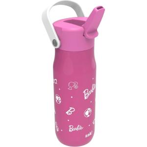 imageZak Designs Harmony Star Wars The Mandalorian Kid Water Bottle for Travel or At Home 14oz Recycled Stainless Steel is LeakProof When Closed and Vacuum Insulated Baby Yoda GroguBarbiePink