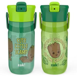 imageZak Designs Harmony Star Wars The Mandalorian Kid Water Bottle for Travel or At Home 14oz Recycled Stainless Steel is LeakProof When Closed and Vacuum Insulated Baby Yoda GroguMarvel Groot