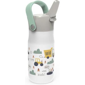imageZak Designs Harmony Star Wars The Mandalorian Kid Water Bottle for Travel or At Home 14oz Recycled Stainless Steel is LeakProof When Closed and Vacuum Insulated Baby Yoda GroguCar