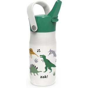 imageZak Designs Harmony Star Wars The Mandalorian Kid Water Bottle for Travel or At Home 14oz Recycled Stainless Steel is LeakProof When Closed and Vacuum Insulated Baby Yoda GroguDinosaur