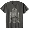 imageNEW Star Wars St Patricks Day Clover Fill Droid R2D2 TShirtAsphalt Grey