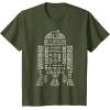imageNEW Star Wars St Patricks Day Clover Fill Droid R2D2 TShirtOlive Green