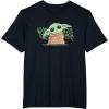 imageStar Wars Grogu and Lucky Green Shamrocks St Patricks Day TShirtBlack