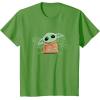 imageStar Wars Grogu and Lucky Green Shamrocks St Patricks Day TShirtGrass Green
