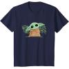 imageStar Wars Grogu and Lucky Green Shamrocks St Patricks Day TShirtNavy Blue