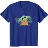 imageStar Wars Grogu and Lucky Green Shamrocks St Patricks Day TShirtRoyal Blue