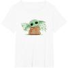 imageStar Wars Grogu and Lucky Green Shamrocks St Patricks Day TShirtWhite