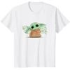 imageStar Wars Grogu and Lucky Green Shamrocks St Patricks Day TShirtWhite