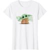 imageStar Wars Grogu and Lucky Green Shamrocks St Patricks Day TShirtWhite