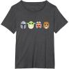 imageStar Wars The Mandalorian Grogu Ahsoka LothCat Easter Eggs TShirtDark Heather Grey