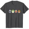 imageStar Wars The Mandalorian Grogu Ahsoka LothCat Easter Eggs TShirtDark Heather Grey