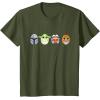 imageStar Wars The Mandalorian Grogu Ahsoka LothCat Easter Eggs TShirtOlive Green