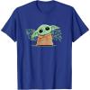 imageStar Wars Grogu and Lucky Green Shamrocks St Patricks Day TShirtRoyal Blue