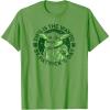 imageStar Wars St Patricks Day Grogu This Is The Way Circle TShirtGrass Green