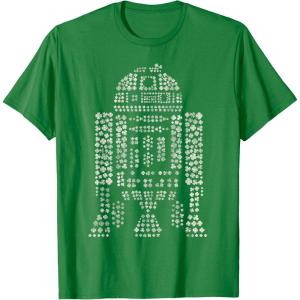 imageNEW Star Wars St Patricks Day Clover Fill Droid R2D2 TShirtKelly Green