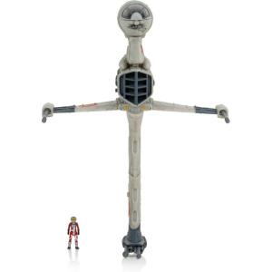 imageSTAR WARS Micro Galaxy Squadron BWing Starfighter  5Inch Vehicle with Rotating Cockpit Foldout Wings and 1Inch Micro Figure Accessory